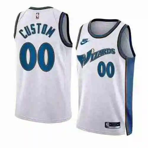 AU Player Edition 23 Season Wizards Classic Vintage camiseta de baloncesto blanca bordada