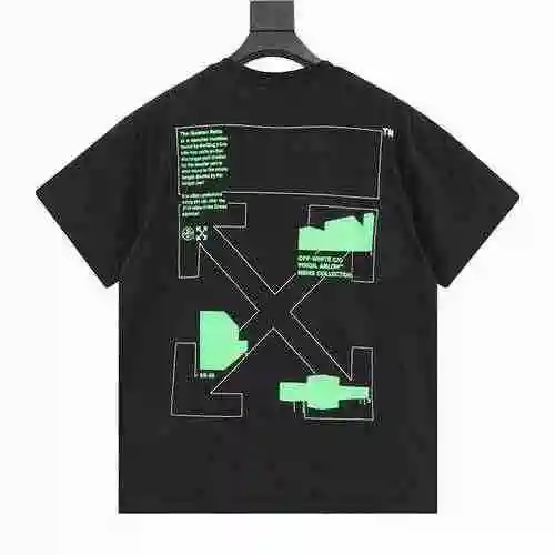 OFF WHITE C/O VIRGIL Manga corta con estampado de flechas en bloque asimétrico verde</span>