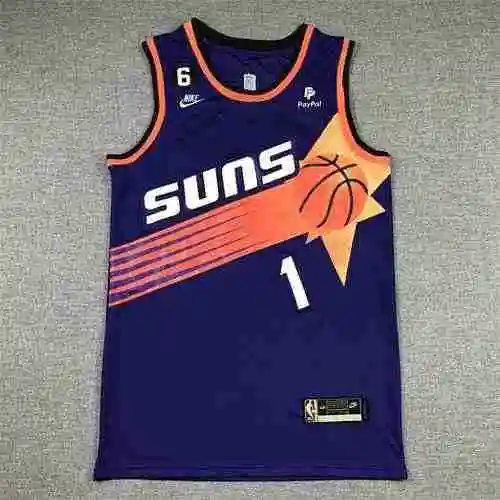 Camiseta de baloncesto Sun 1 Booker Classic morada