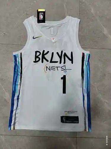 Nets No.1 Bruce Brown 22-23 Temporada City Edition Blanco