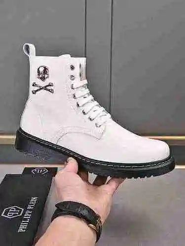 1308240PHILIPHILIPP PLEIN PLEIN Botas de hombre versátiles con clavos de caballo High Bang 38-44