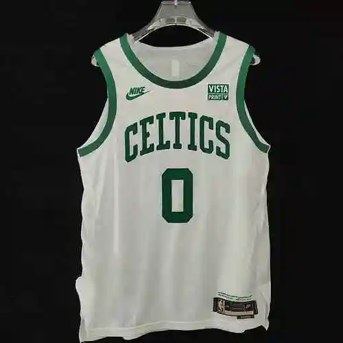 AU Player Edition 75.º aniversario White Celtics 0 Tatum camiseta de baloncesto bordada personalizab