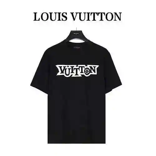 Camiseta de manga corta con logo estampado 3D Louis Vuitton 23ss</span>