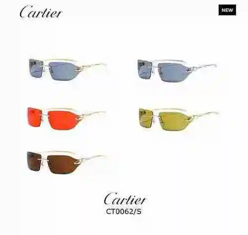 2070 Gafas de sol Cartier Cartier Cartier leopardo Gafas de sol CT0062/S ultraligeras talla: 60-18-1