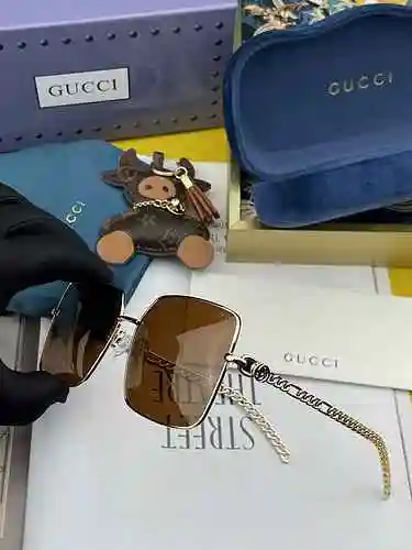 1822 Cadena de gafas de sol Gucci Gucci 2021 oficial nuevo muchas estrellas mismo modelo [color] nue