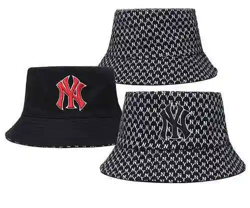 Sombrero de cubo bordado de doble cara Chaopai NY de alta calidad