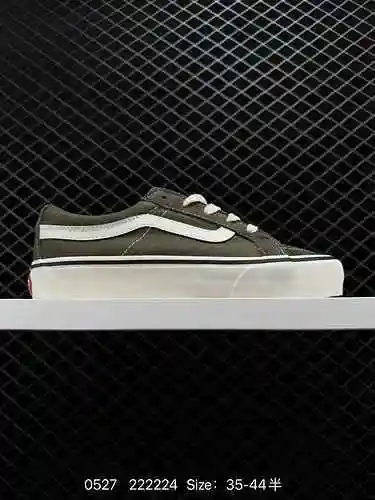 2 Vans SK8-Low Zapatos de lona vulcanizada con caña baja en contraste vintage de Vans Este zapato pr