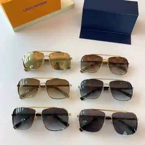 306LV Gafas de sol 0 cuadradas Louis Vuitton LV Gafas de sol Z0536U tamaño de pierna tallada súper g