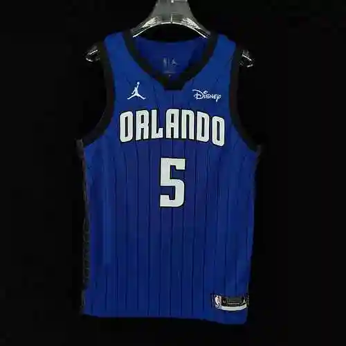 AU Player Edition 23 Season Magic Anuncio Edición Blue Stripe 5 Banchello Basketball Jersey Bordado