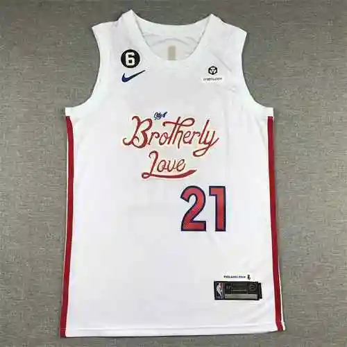 23 estilos de camisetas de baloncesto de los 76ers y 21 camisetas de baloncesto blancas de Enbide ci