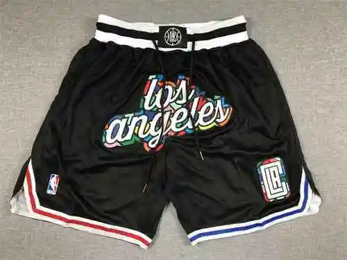 Pantalones de bolsillo 23 Clippers City Edition Pantalones de baloncesto negros