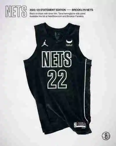 AU Player Edition 23 Season Nets Anuncio Edición Negro 7 Durant 11 Owen Camiseta de baloncesto borda