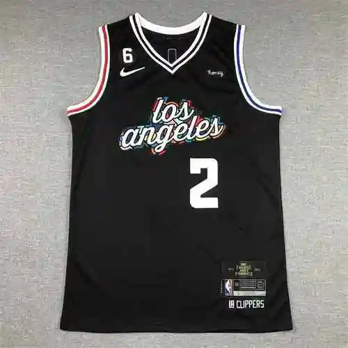 Camiseta de baloncesto 23 Clippers 2 Leonard Black City Edition