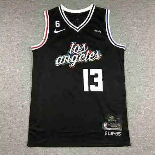 Camiseta de baloncesto 23 Clippers 13 George Black City Edition