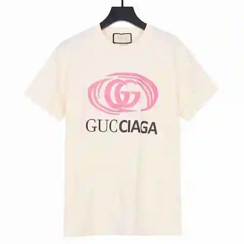 GUCCI Gucci 23ss última manga corta estampada con marca compartida</span>