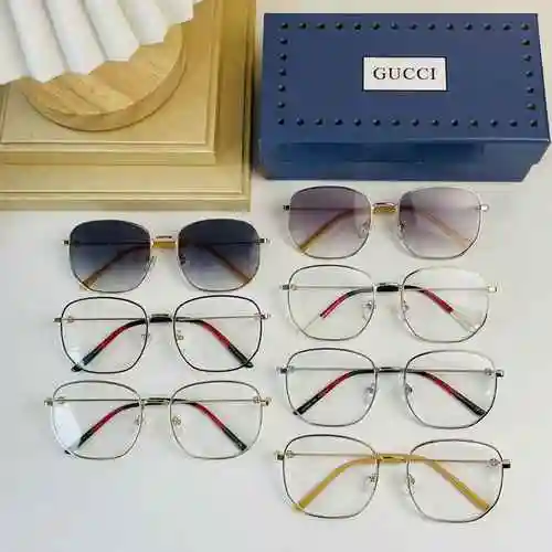 1980 lentes antiluz azul para selfies físicos populares, Gucci GG0396O, Li Yuchun, Ni Ni, mismo mode