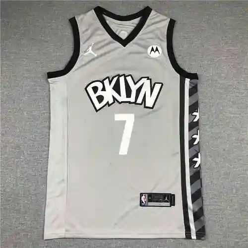 Camiseta Nets 7 Durant Gray 19-20 Edición de anuncio de temporada