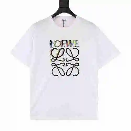 LOW/Luo Yiwei Manga corta con cuello redondo bordado de colores</span>