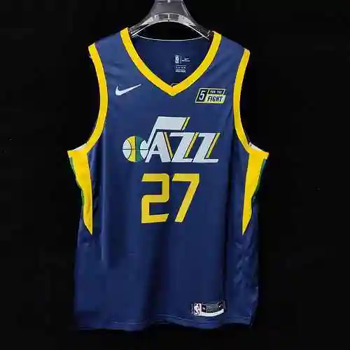 AU Player Edition Jazz Deep Blue 27 Gobel camiseta de baloncesto bordado
