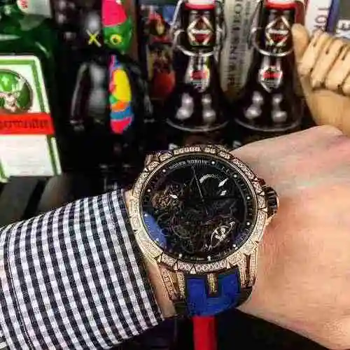 Roger Dubo Medio Diamante Blanco 650 Rosa 670 Diamante Completo Blanco 750 Rosa 770