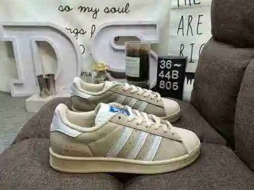 805DAdidas Three Leaf Grass Originals Superstar Shell Head Classic, versátiles, informales, zapatos 