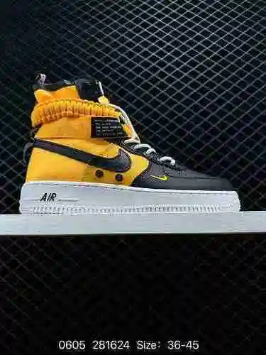 2 Air Force SF-AF Zapatos negros con parte superior alta de la Fuerza Aérea, edición con cremallera,