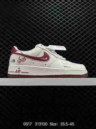 5 Día de San Valentín Blanco Rosa ‼️ Nike Air Force Low Cherry Hook Air Force One zapatilla casual d
