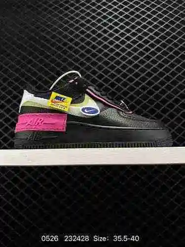 4 Nike WMNS Air Force Shadow Macaron Air Force One zapatos de tabla versátiles, ligeros, elevados y 