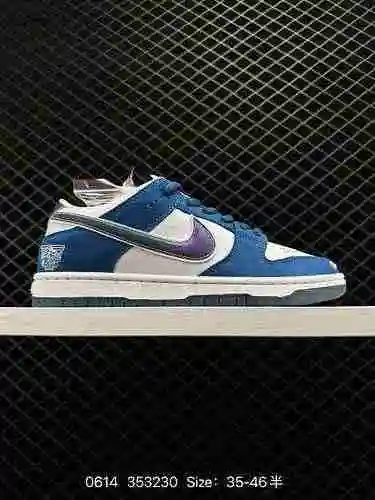 5 Born xRaised xNike Dunk SB Low Fecha de lanzamiento Blanco Azul Jelly Hook Marca Tripartite Street