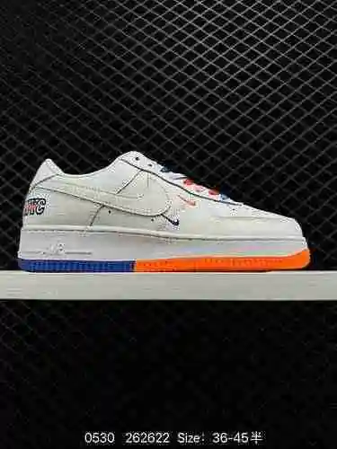 Nike Nike Air Force Low Air Force One Zapatillas informales versátiles con doble gancho La amortigua