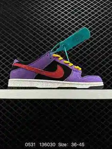 5 Nike SB Dunk Low "Night of Mischief" Zapatillas retro exclusivas de Halloween BQ687-6 Ta