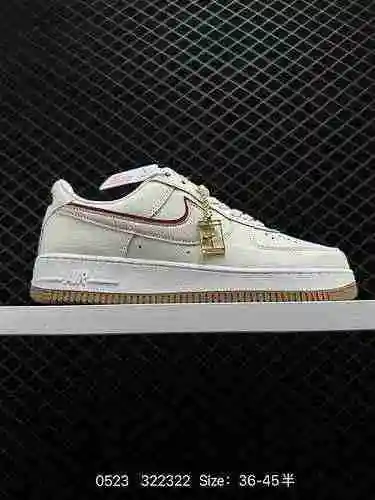 Zapatillas de deporte casuales, versátiles y de caña baja auténticas Nike Air Force Low con doble ga