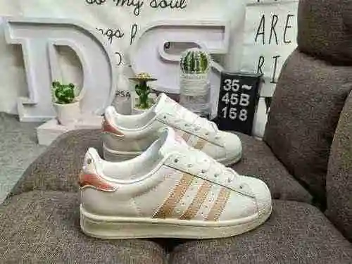 158DAdidas Clover Originals Superstar Shell Head Classic Versatile Casual Sports Zapatos de tabla Ad