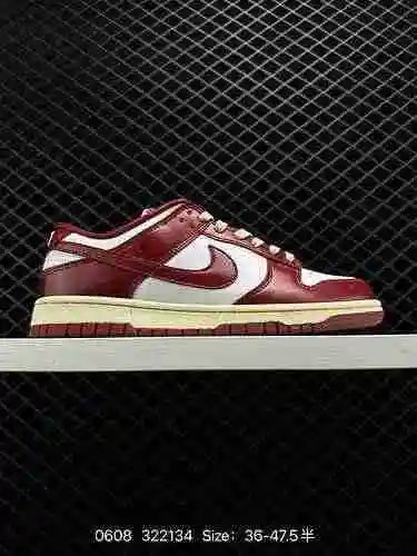 Zapatos de caña baja Nike Dunk Low PRM" Team Red" y blanco de 7 capas, antideslizantes y r