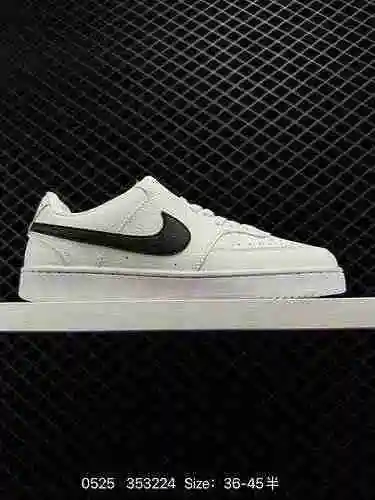 2 Nike Court Vision Low Primavera Nuevos zapatos deportivos Nike Pareja Pequeños zapatos blancos Zap
