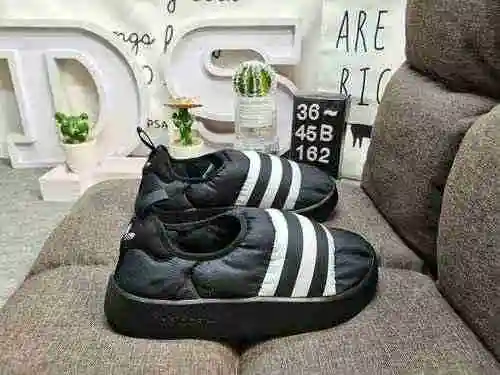 162DAdidas/PUFFYLETTE Zapatos de pan informales cálidos de un solo paso para otoño e invierno para h