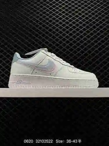 Nike Air Force Low Blanco rosa azul "Gafas 3D rojo, azul y rosa" El nuevo modelo de caña b