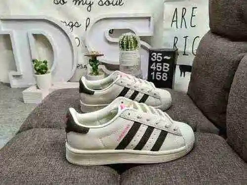 158D Adidas Originals SUPERSTAR W Shell Head Classic Versátil Casual Deportes Pequeños zapatos de ta