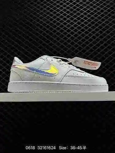 2 zapatillas casual transpirables de corte bajo Nike/NIKE COURT VISION LOW de capa completa. Pieza v