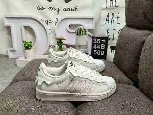 599D Adidas Originals SUPERSTAR W Shell Head Classic Versátil Casual Deportes Pequeños zapatos de ta