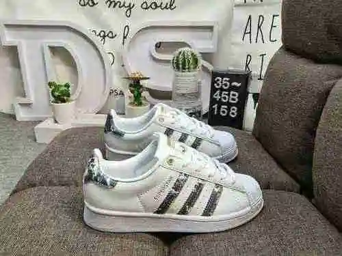 158DAdidas Clover Originals Superstar Shell Head Classic Versatile Casual Sports Zapatos de tabla Ad