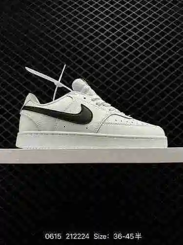 2 auténticos zapatos Nike COURT VISION Pioneer de cuero con talla media, caña baja, zapatos deportiv