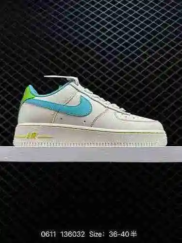 6 Auténtica zapatilla casual Nike Air Force Low Air Force One de caña baja. El rendimiento de amorti