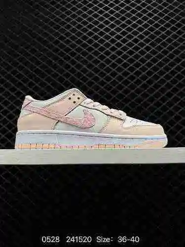Nuevos colores de verano, Nike SB Dunk Low" Pink Paisley" Dunk Dunk Series Zapatos de skat