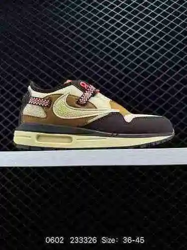 3 Travis Scott x Nike Air Max" Cactus Jack" Zapatos deportivos informales, versátiles, ret