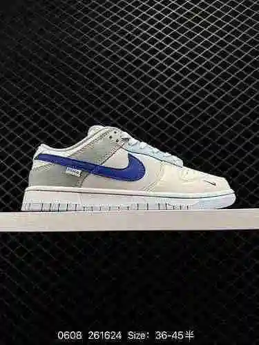 2. Nike SB Dunk Low Dunk Series Zapatos de skate deportivos informales de caña baja hechos de cuero 