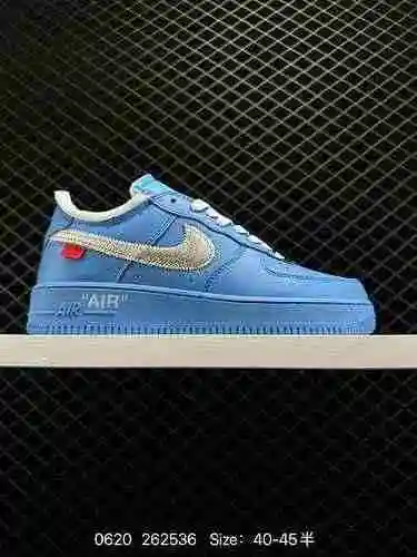 8 Corporate OFF-White x Nike Air Force MCA El Nike Air Force One Low Top Co Branded Blue Art Museum 