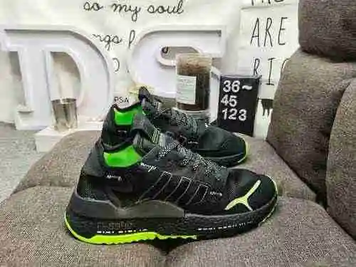 123DAdidas Nite Jogger 2019 Boost Bar Code Jackson Wang respalda la parte superior tejida y transpir