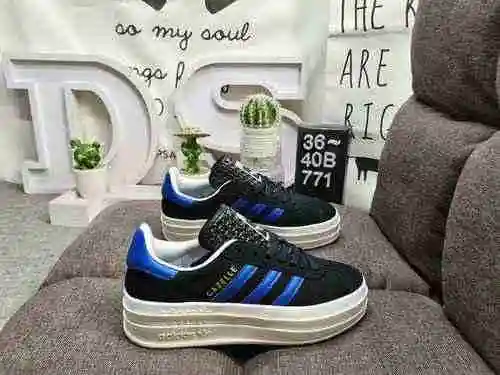771DAdidas Originals Gazelle Bold W Clover Suela gruesa de tres capas Low Top Retro Versátil Casual 