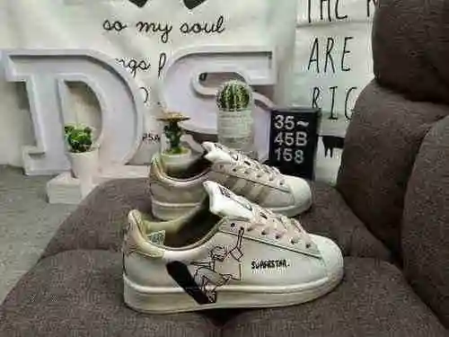 158D Adidas Originals SUPERSTAR W Shell Head Classic Versátil Casual Deportes Pequeños zapatos de ta